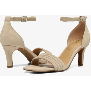 New NYDJ Addie Sandals Sand Suede Women's Size 9.5
